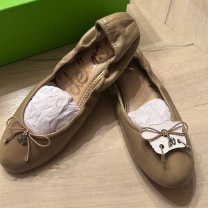 Sam Edelman Beige Leather Felicia Ballet Flats size 10.5 NWT